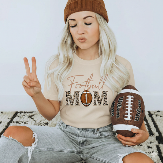 Football Mom in Cheetah Print