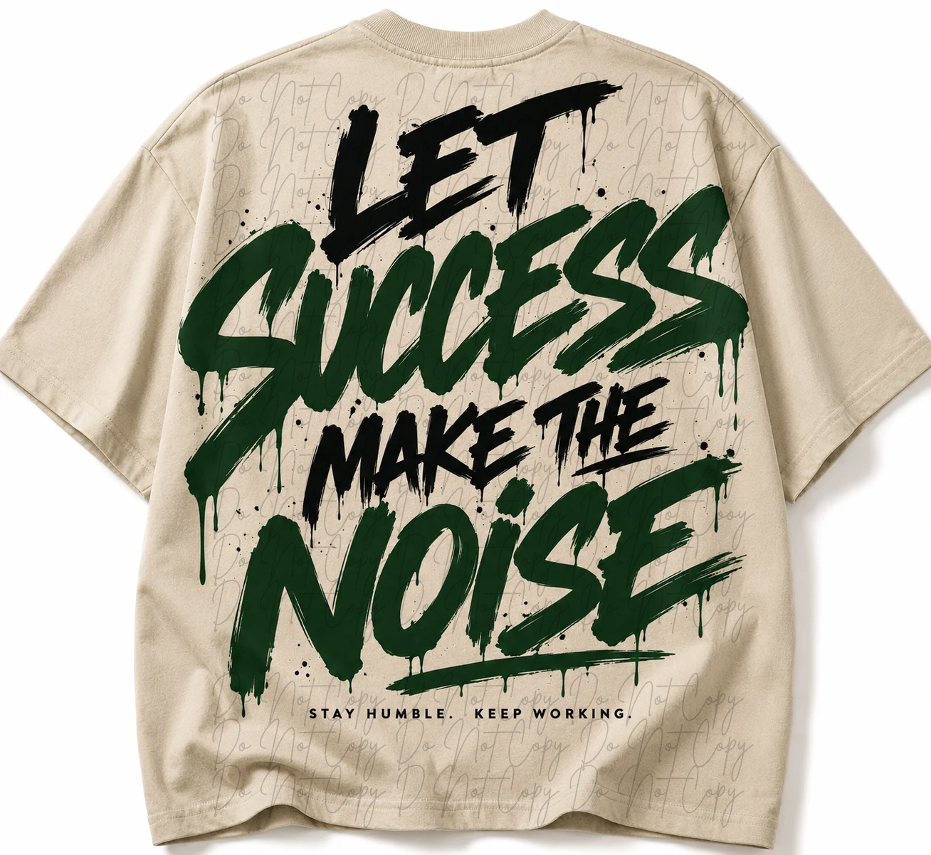 LET SUCCESS MAKE THE NOISE™ | Oversized Streetwear Graphic T-Shirt